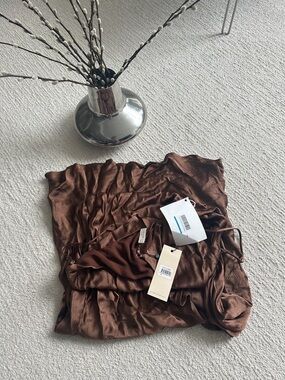 Bec & Bridge - Annika Maxi Dress - Brown Satin Slip Dress (new with tag, NWT)